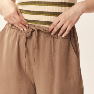 GD403PANTAPALAZZO-FLUIDO-LYOCELLMARRONE-861 FLUID LYOCELL TROUSERS |