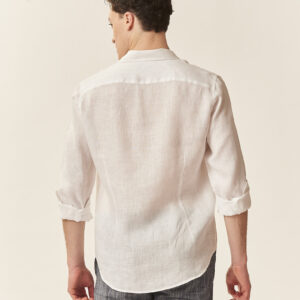 GU015-CAMICIA-100-LINO-ML-C.FRANCESE-BIANCO-32 LINEN SHIRT |