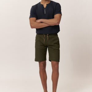GU017-BERMUDA-LINO-BASIC-MILITARE-137-11 BERMUDA BASIC EFFETTO LINO |