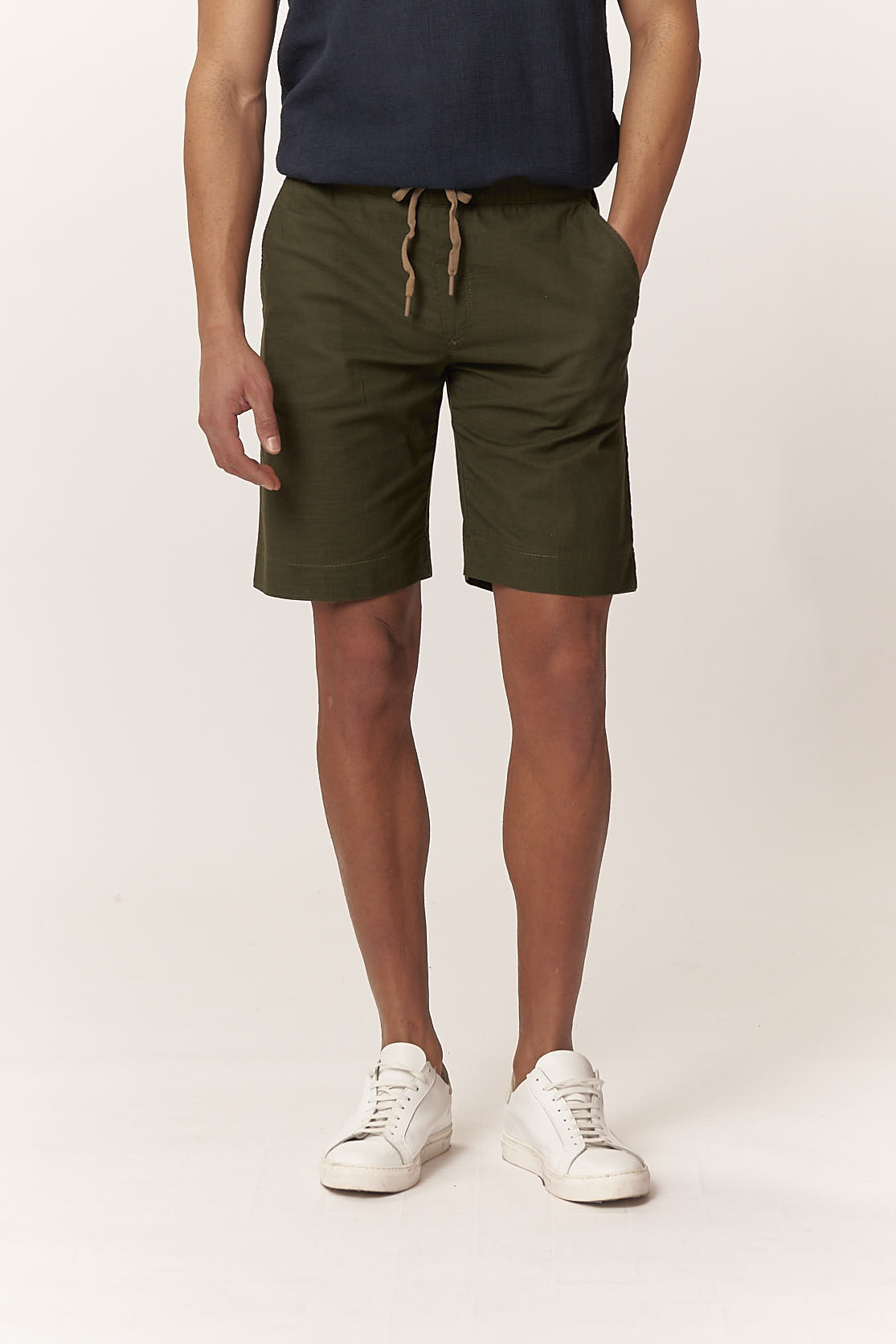 GU017-BERMUDA-LINO-BASIC-MILITARE-141-11 BERMUDA BASIC EFFETTO LINO |