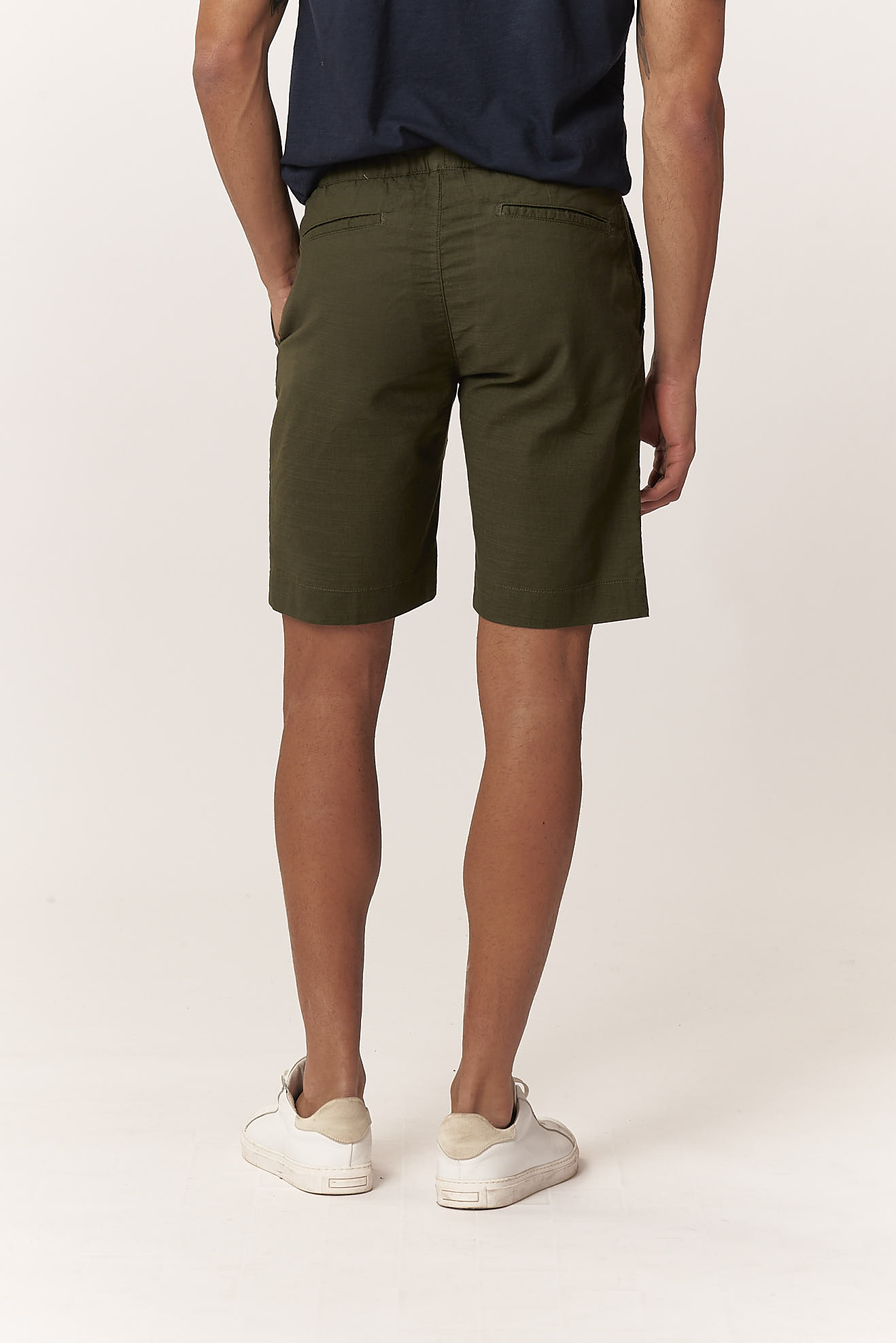 GU017-BERMUDA-LINO-BASIC-MILITARE-146-11 BERMUDA BASIC EFFETTO LINO |