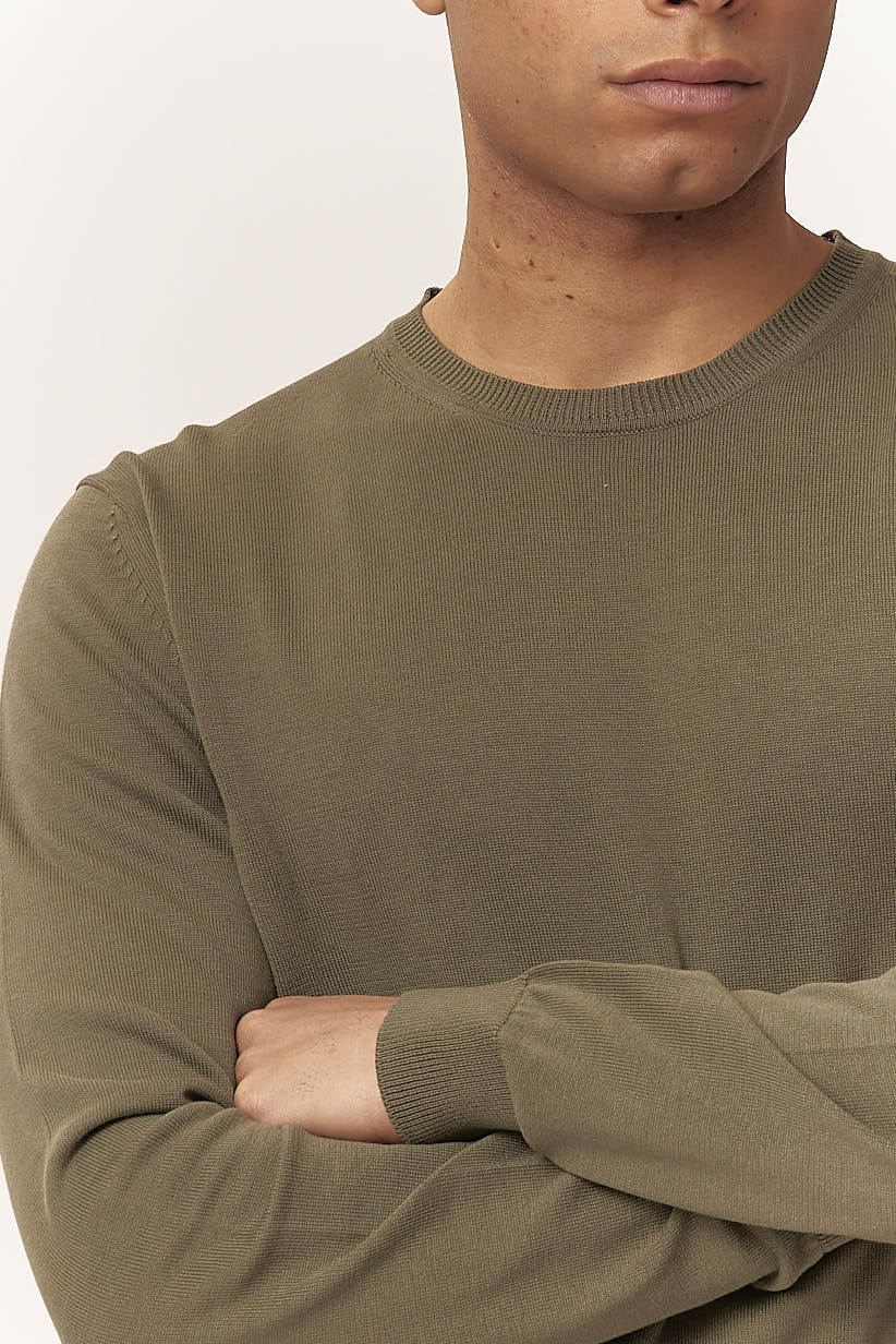 GU032-PARICOLLO-ML-BASIC-MILITARE-359 STRICKPULLOVER MIT STRUKTUR |