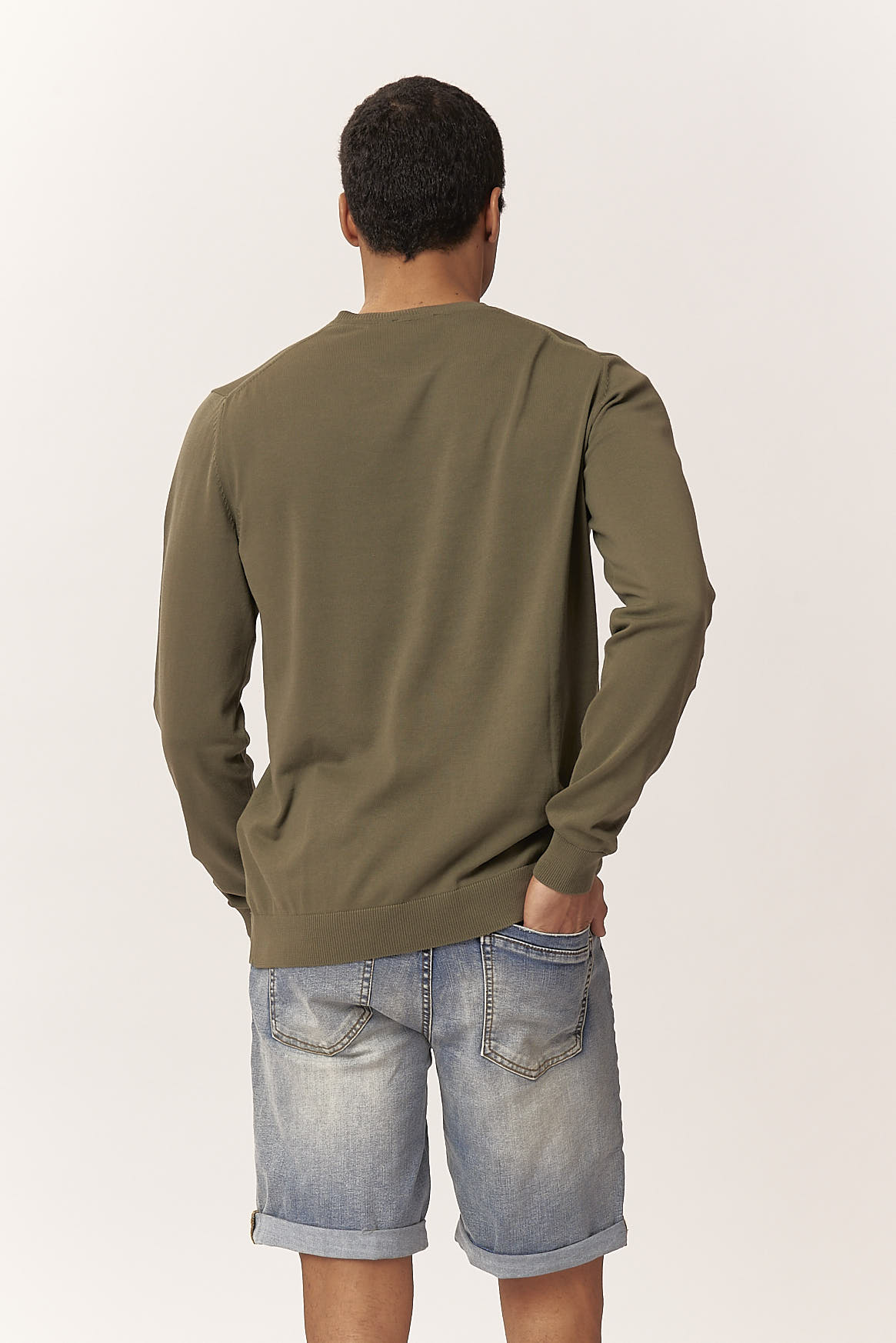 GU032-PARICOLLO-ML-BASIC-MILITARE-362 STRICKPULLOVER MIT STRUKTUR |
