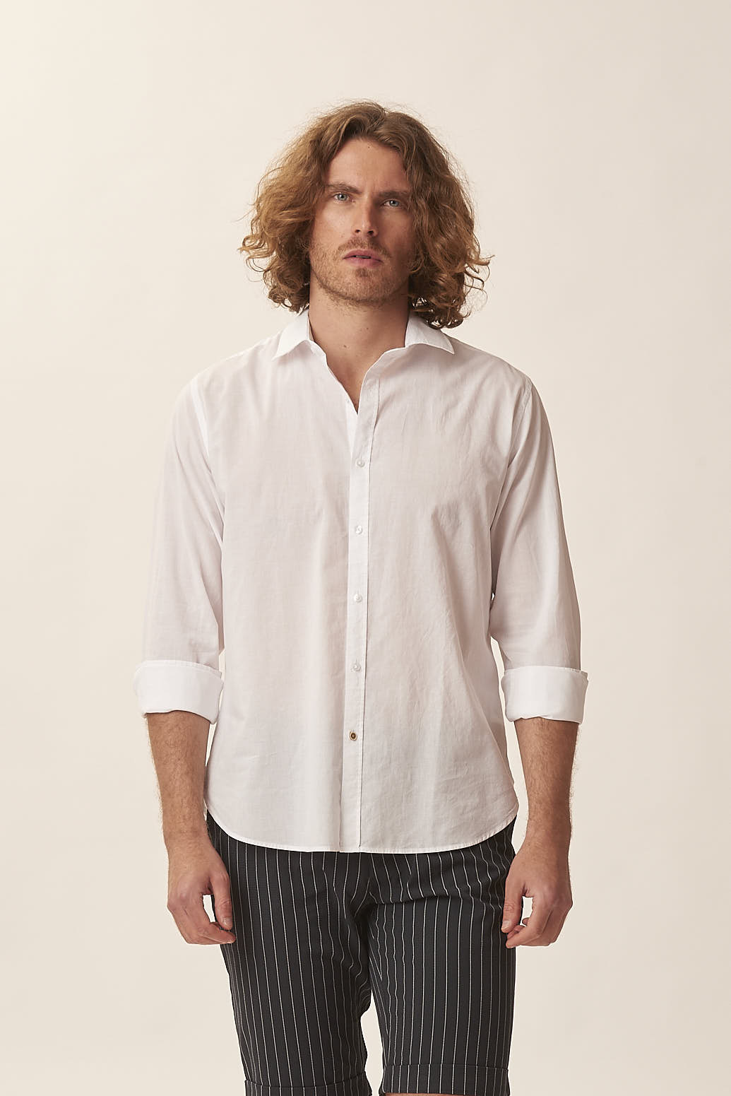 GU034-CAMICIA-COLLO-TA-ML-MUSSOLA-COTONE-BIANCO-158-6 COTTON SHIRT |