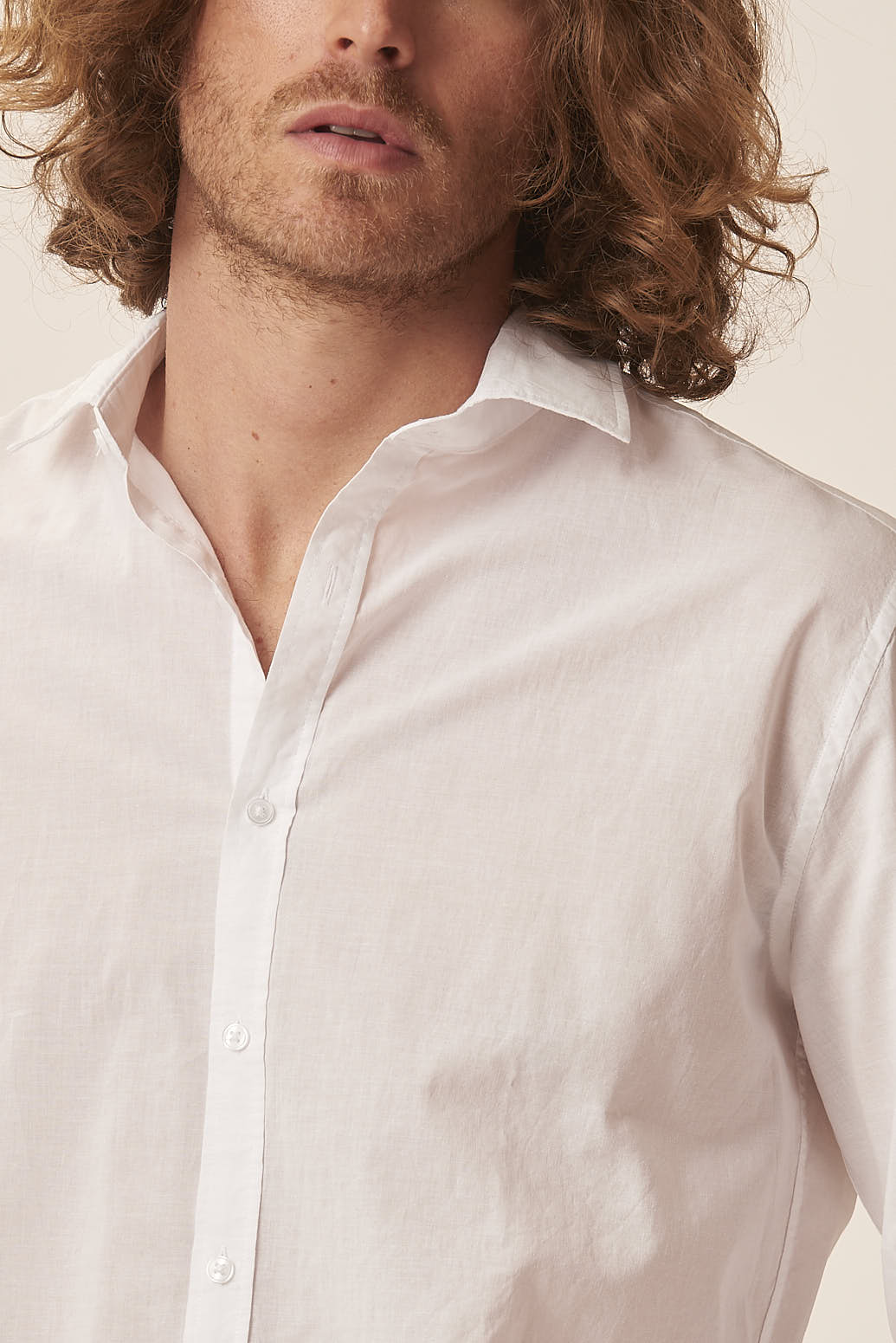 GU034-CAMICIA-COLLO-TA-ML-MUSSOLA-COTONE-BIANCO-163-6 COTTON SHIRT |