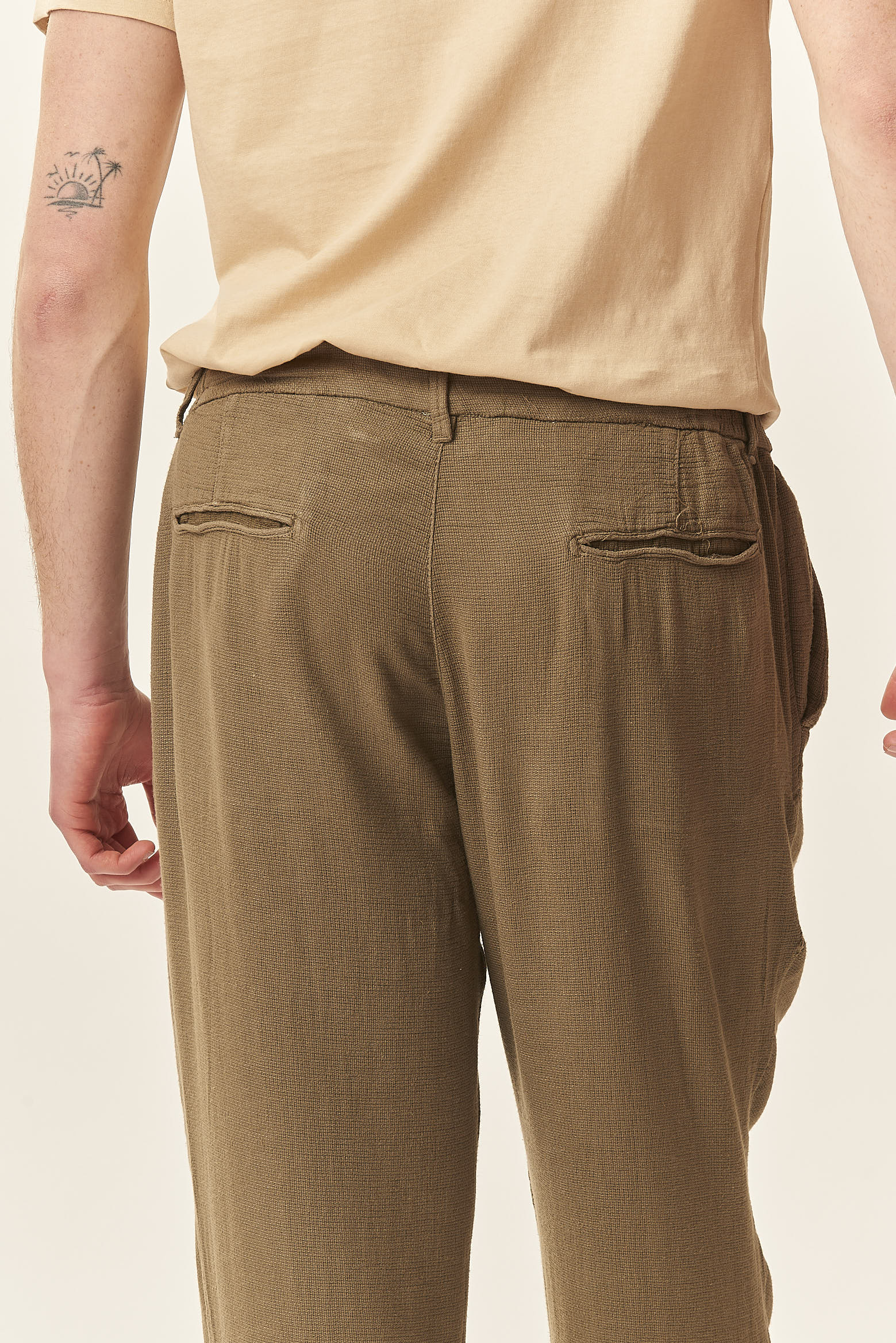 GU059-PANTA-TEX-LINO-MILITARE-390-6 LINEN BLEND TROUSERS |