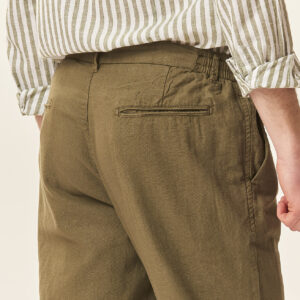 GU060-PANTA-LACCIO-MISTO-LINO-BASIC-MILITARE-463-6 PANTALONI MISTO LINO |