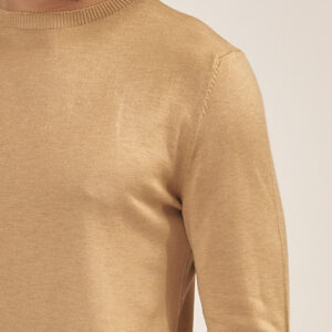 GU061-GIRO-ML-T.UNITA-SILK-BLEND-KAKI-272-4 BASIC SOLID COLOR SILK BLEND SWEATER |