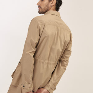 GU070-RIP-STOP-JACKET-KAKI-341-3 SAFARI JACKET IN RIP STOP FABRIC |