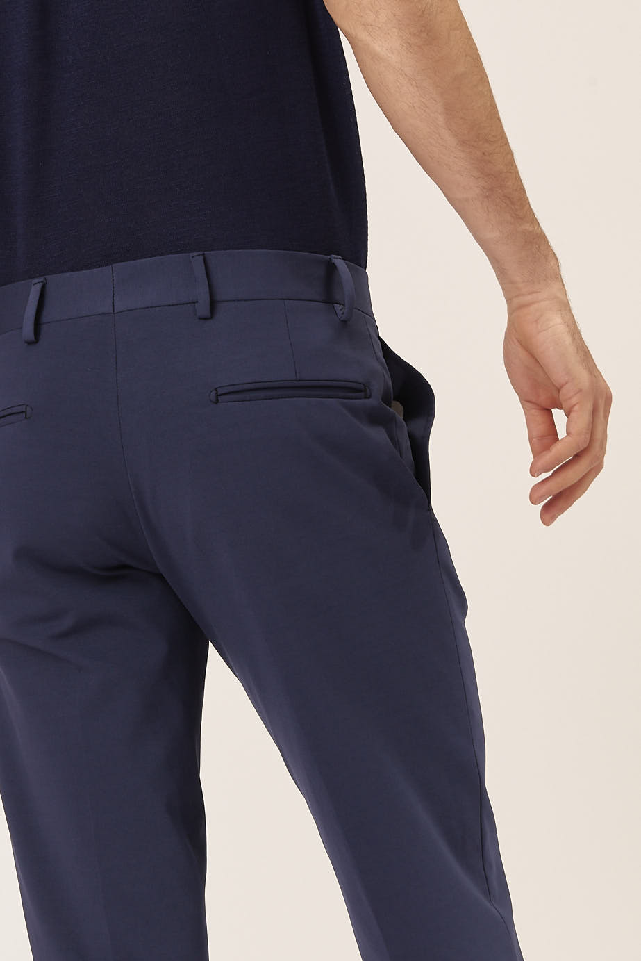 SLIM STRETCH FABRIC TROUSERS |