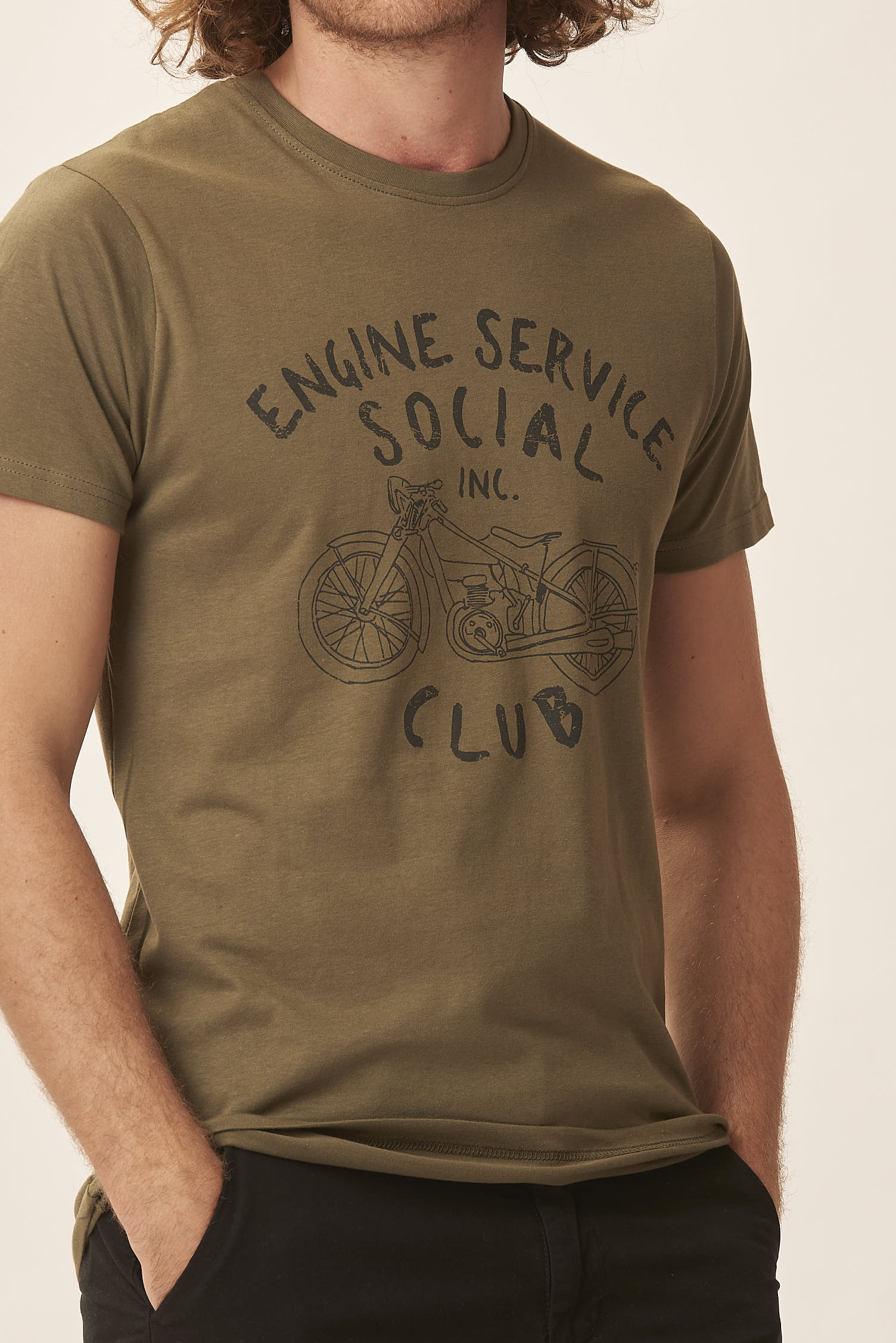 GU132-T-SHIRT-IN-JERSEY-STAMPA-ENGINE-SERVICE-MILITARE-514 T-SHIRT STAMPA MOTO |