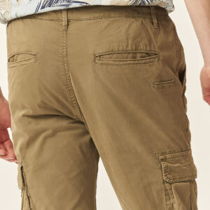 GU161-PANTALONE-CARGO-GABARDINA-KAKI-1079 COTTON CARGO PANTS |