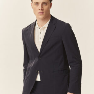GU208-GIACCA-TESS.-TECNICO-BLU-1409-6 JACKE AUS TECHNISCHEM GEWEBE |