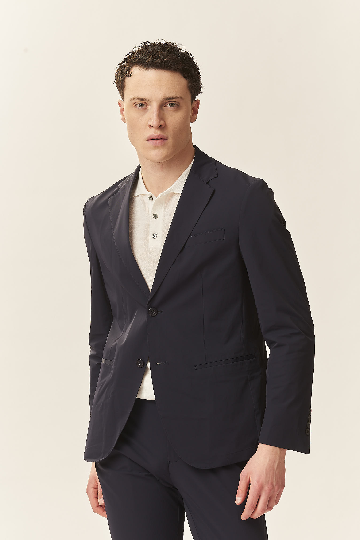 GU208-GIACCA-TESS.-TECNICO-BLU-1409-6 JACKE AUS TECHNISCHEM GEWEBE |