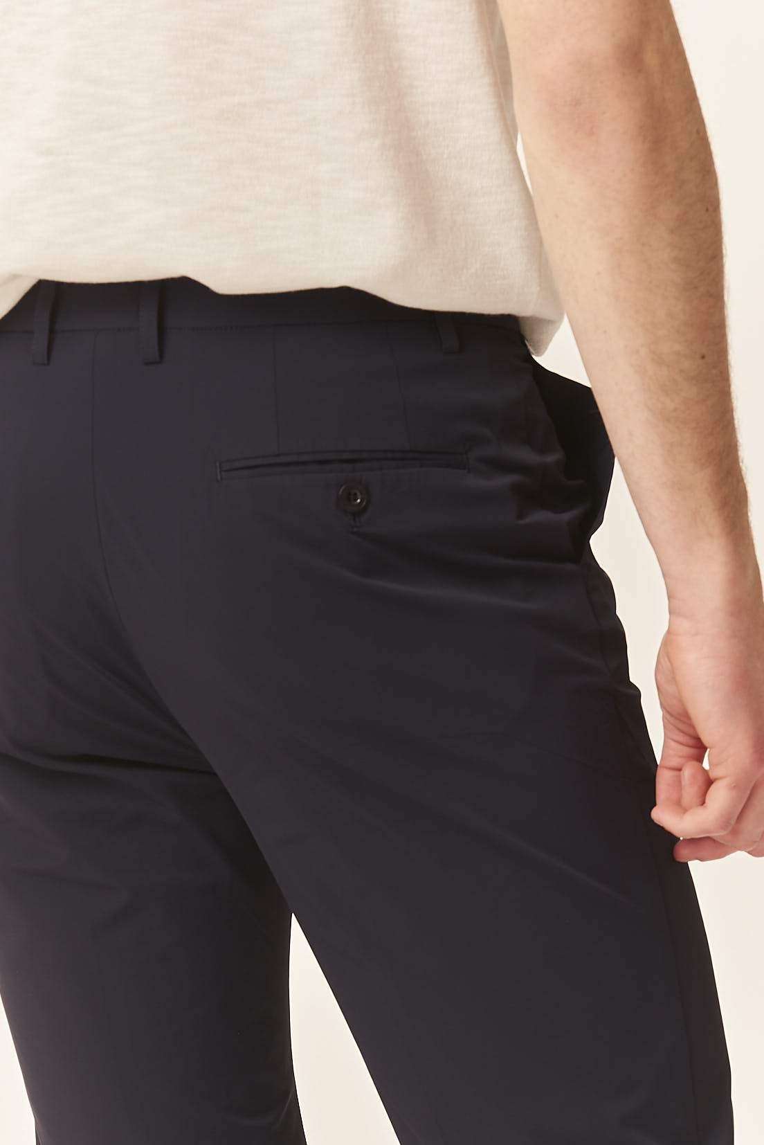GU209-PANTALONE-TESS.-TECNICO-BLU-1447 TROUSERS IN TECHNICAL FABRIC |