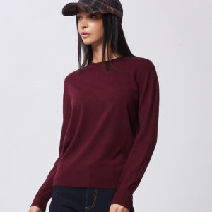 HD008-CREW-NECK-ML-VISCOSE-F12-BORDEAUX-207-6 VISCOSE SWEATER |