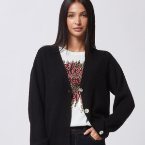 HD013-CARDIGAN-ENGLISH-RIB-VISC.-WARM-HAND-BLACK-248 RIBBED CARDIGAN |