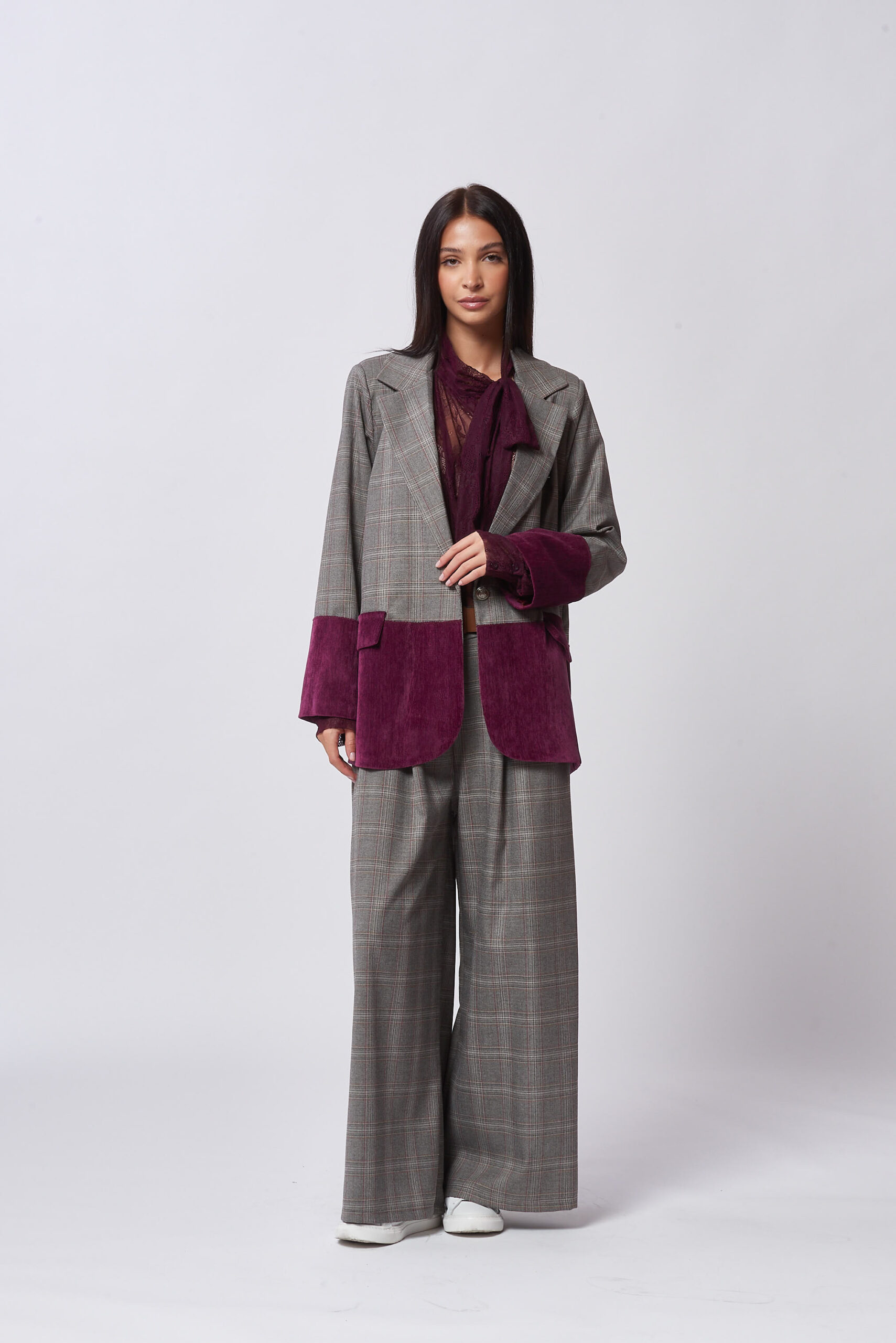 CHECK TROUSERS
