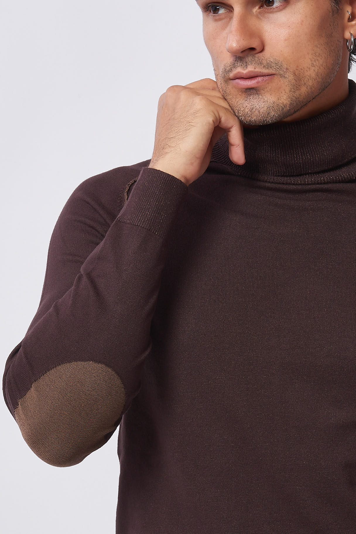 HU001-CICLISTA-VANISE-CHOCO-88-2 TURTLENECK WITH ELBOW PATCHES |