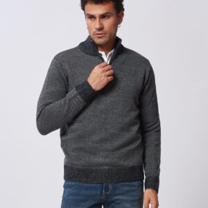 HU006-HALF-ZIP-TURTLENECK-NAVY-93 TURTLENECK WITH ZIP |