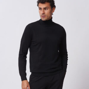 HU021-CYCLIST-VISCOSE-F.12-BASIC-BLACK-42 BASIC TURTLENECK |