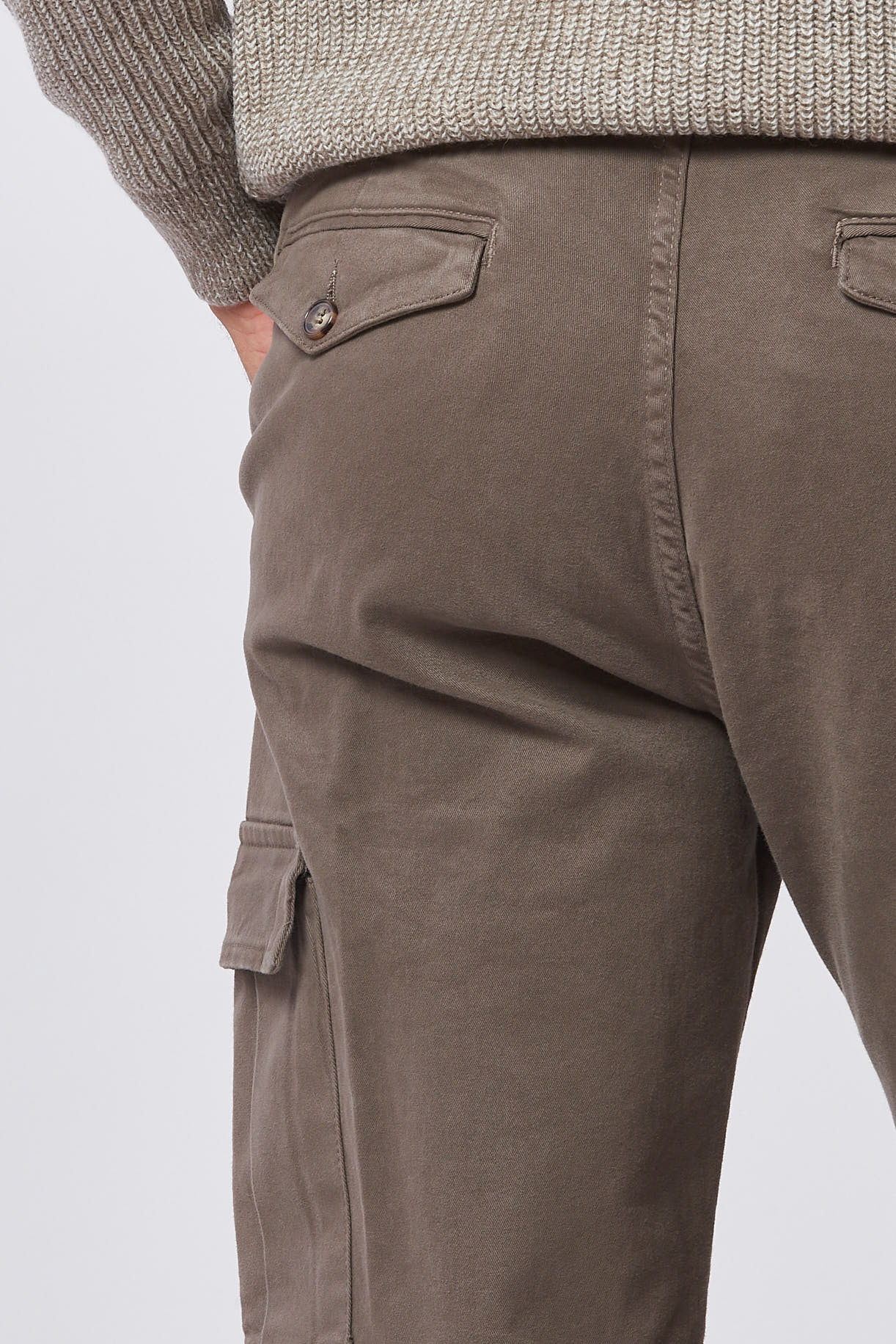 HU082-PANTA-TASCONATO-POLSINO-GABARDINA-FANGO-295-1 POCKETED TROUSERS WITH CUFF |