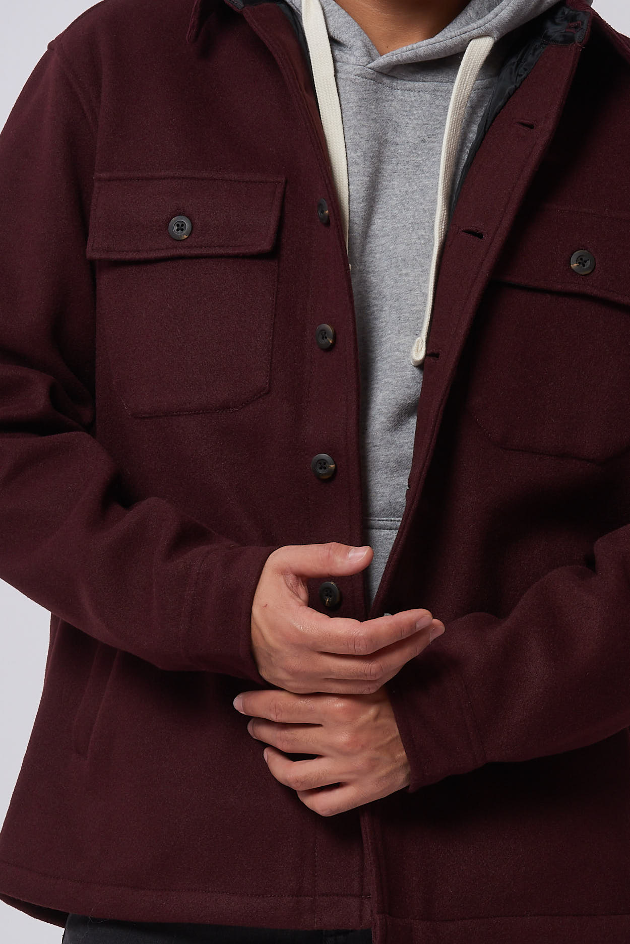 HU116-OVERSHIRT-IN-PANNO-BORDEAUX-577-2 CLOTH COAT |