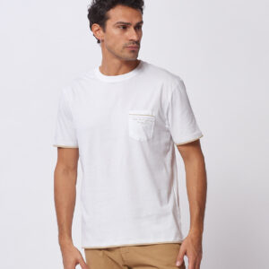 T-SHIRT WITH POCKET AND WRITING |