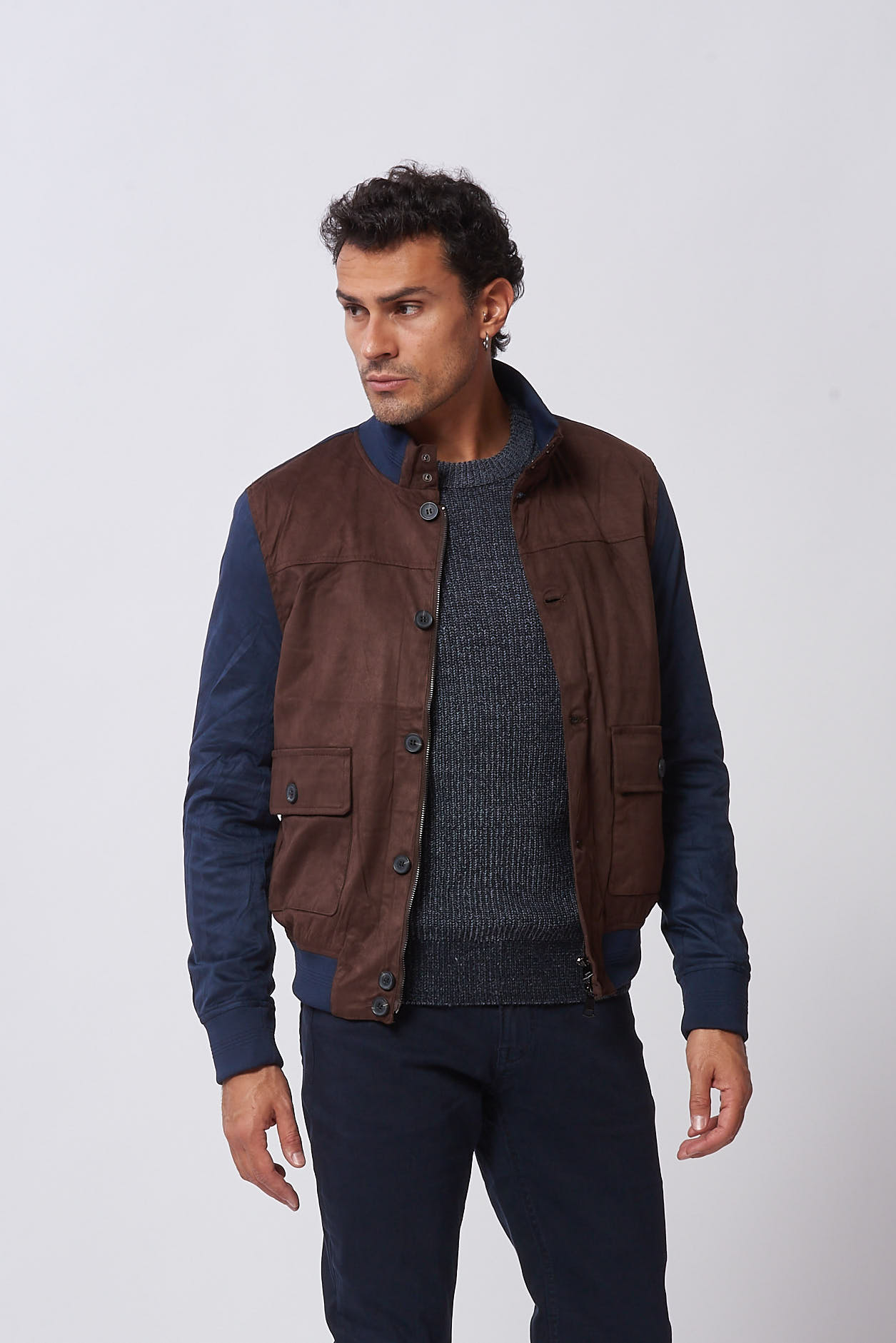 TWO-TONE SUEDE JACKET