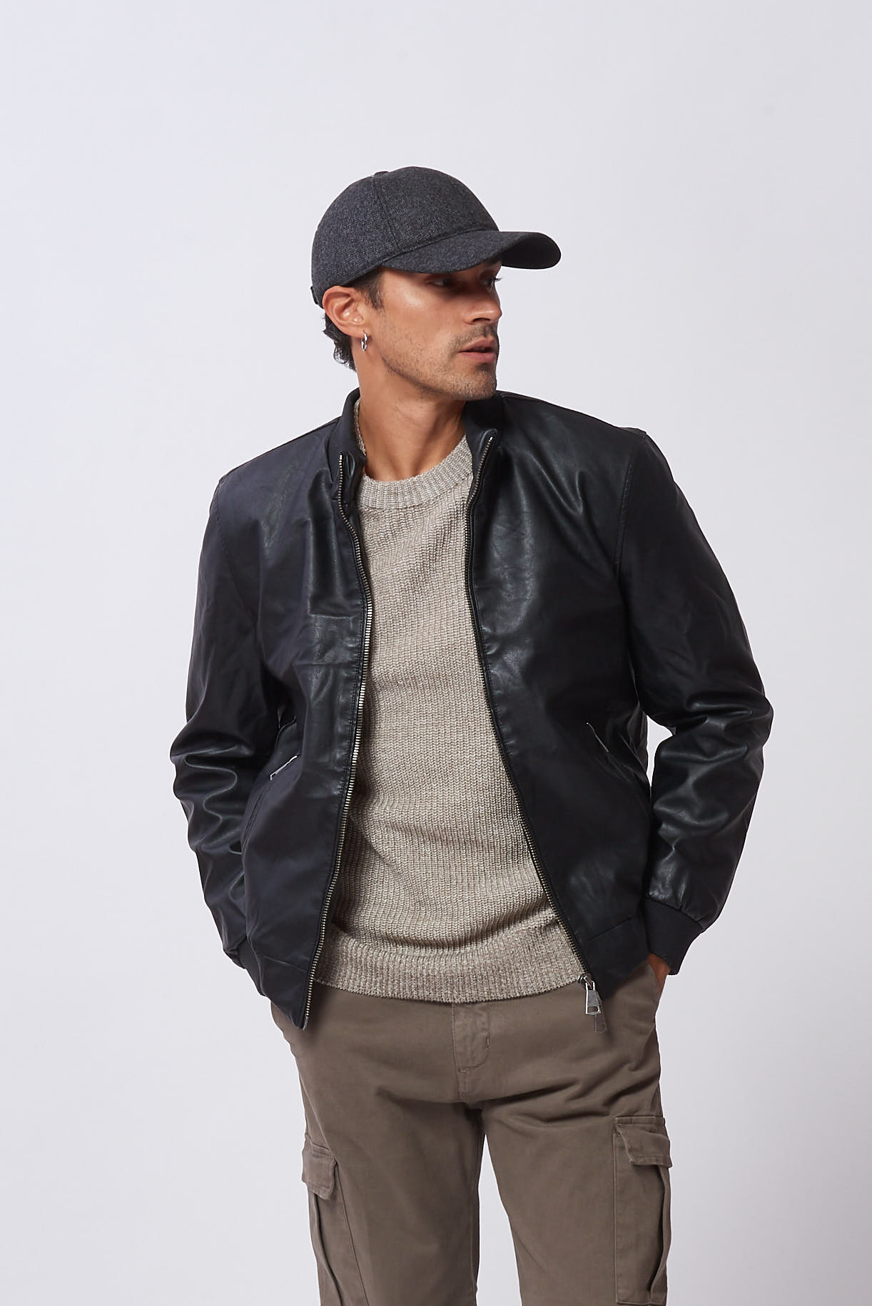 FAUX LEATHER JACKET