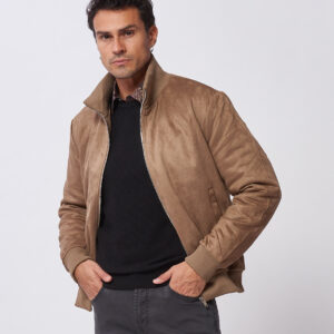HU153-SUEDE-KHAKI-JACKET-1048 SUEDE JACKET |