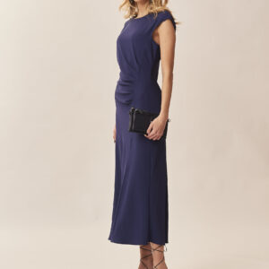 SLEEVELESS DRESS DRAPED ON THE SIDE |