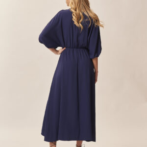 BALLOON SLEEVE DRESS V-NECK |