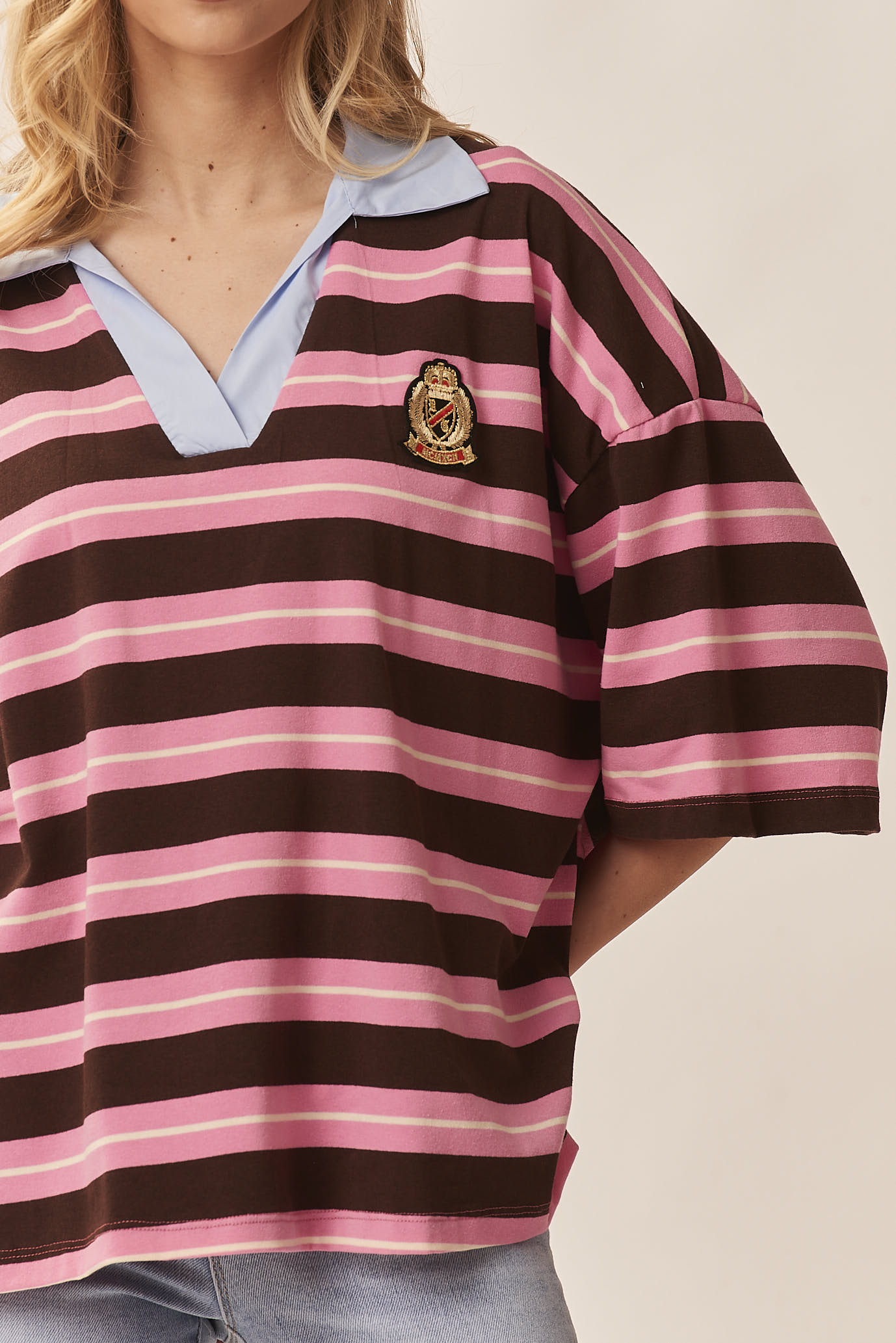 STRIPED JERSEY POLO SHIRT |