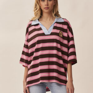 STRIPED JERSEY POLO SHIRT |
