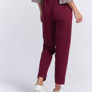 hd024_pantaloni-punto-milano_amarone_3 HOSE MIT MILANO-STICH UND BUNDFALTEN |
