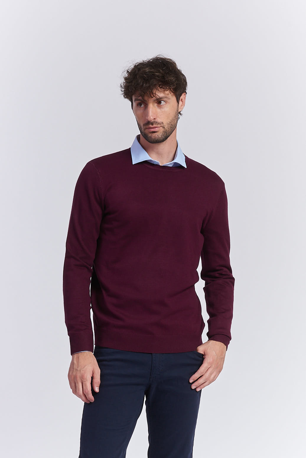 PULLOVER AUS VISKOSE MIT RUNDHALSAUSSCHNITT - S, 155