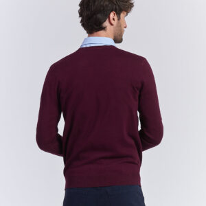 hu018_maglia-in-viscosa-basica_burgundy3 PULLOVER AUS VISKOSE MIT RUNDHALSAUSSCHNITT |