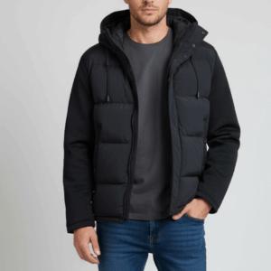 134 WATTIERTE JACKE MIT STRICKÄRMELN |