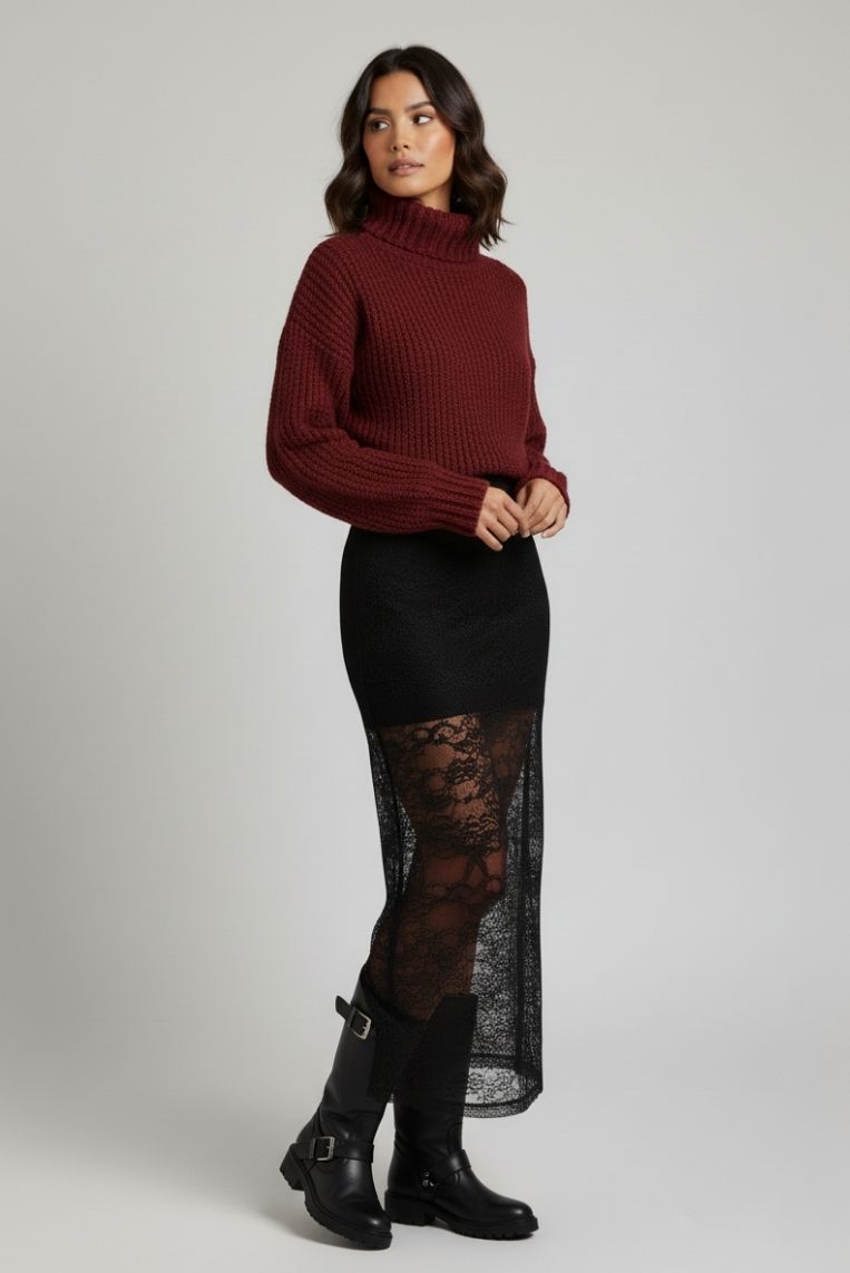 LACE MAXI SKIRT
