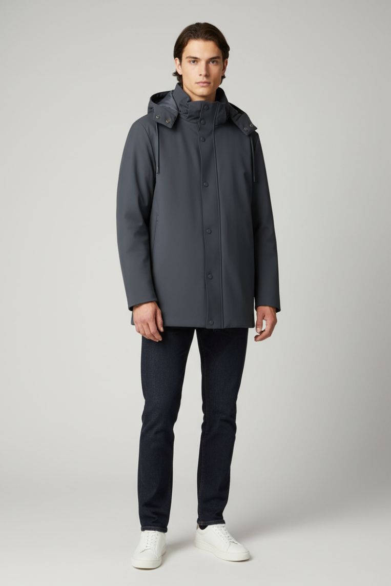 LANGER PARKA AUS NYLON