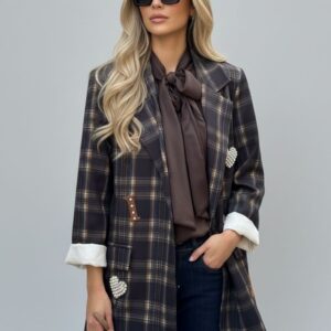 BLAZER CHECK MIT APPLIKATIONEN |