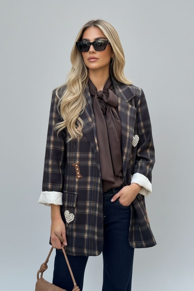 BLAZER CHECK WITH APPLICATIONS