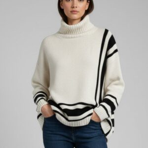 474 ROLLKRAGENPULLOVER MIT GEOMETRISCHEM MUSTER |