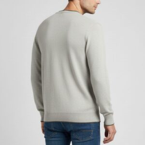 49-3 PULLOVER MIT WABENBINDUNG UND KONTRASTIERENDER BRUSTTASCHE |