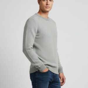PULLOVER MIT ZWEIFARBIGEM MIKROGEWEBE |