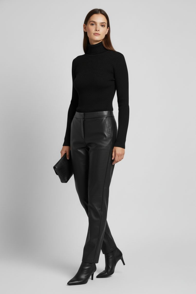 FAUX LEATHER TROUSERS