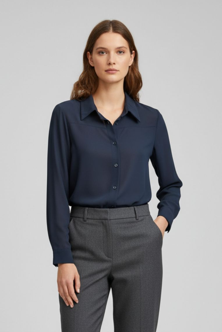 BASIC-HEMD AUS GEORGETTE