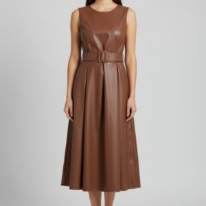 hd231-vestito-ecopelle-marrone-1 ÄRMELLOSES KLEID AUS KUNSTLEDER |