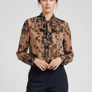 HD240 GEORGETTE BLOUSE WITH BOW |